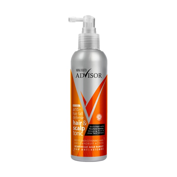 [240ML] Makarizo Advisor Hair &amp; Scalp Tonic 240mL / Menebalkan &amp; Perawatan Rambut Rontok Ketombe