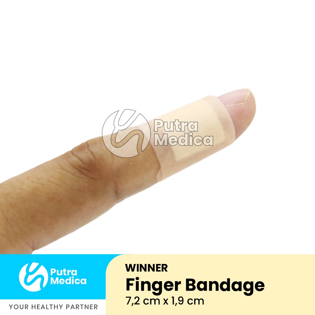 Winner Finger Bandage - 1 Box / Plester Perekat Penutup Luka Elastis / P3K