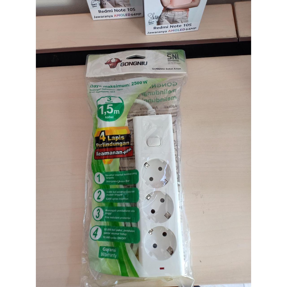 Goneo Power Strip 3 LUBANG G1030-15 (Cord-Lenght=1.5m) White