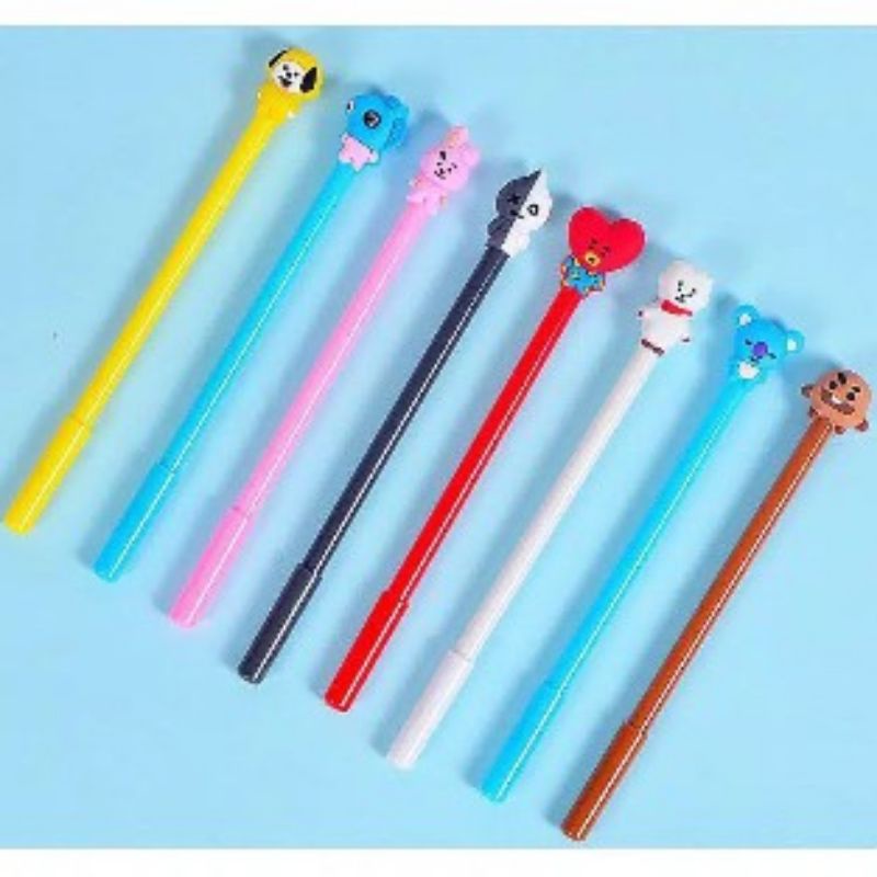 

Pulpen Gel Pen Cair Karakter BT21 BTS Pen Gel Pen Cair