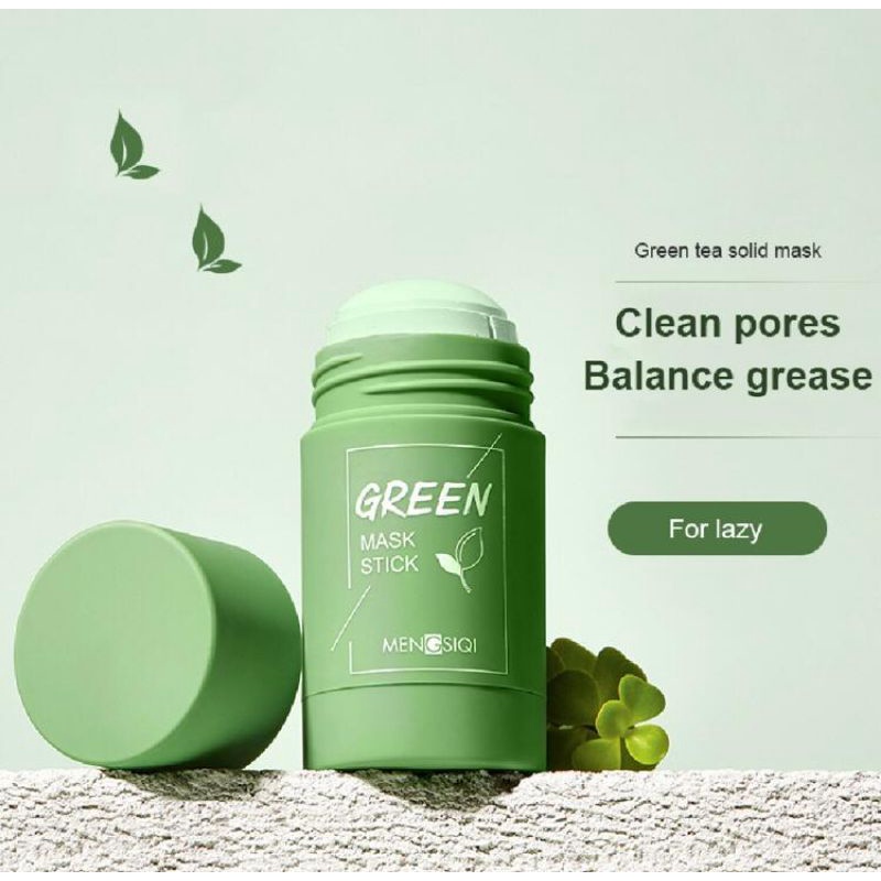 ￼MEIDIAN Green Tea Mask Cleansing Clay Stick Masker wajah Masker Pembersih komedo/Cleansing Mask WAJ