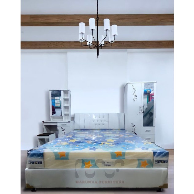 kamar set 4in1, divan 160(no2) 1 set+kasur inoac 160(no2)+meja rias+lemari pakaian 2 pintu