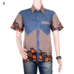 Kemeja Batik | Hem Batik Kombinasi Dengan Saku Paspol Winata - Motif 4