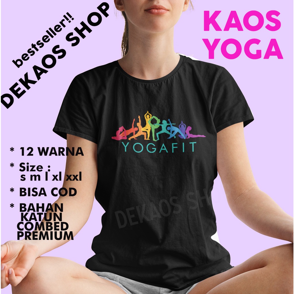 KAOS YOGA WANITA / KAOS YOGA CEWEK / BAJU YOGA WANITA / TSHIRT YOGA WANITA / ATASAN YOGA WANITA / KA