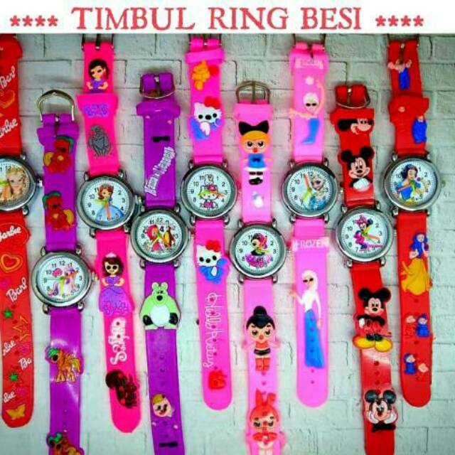 Jam Tangan Anak Karakter Timbul 3D