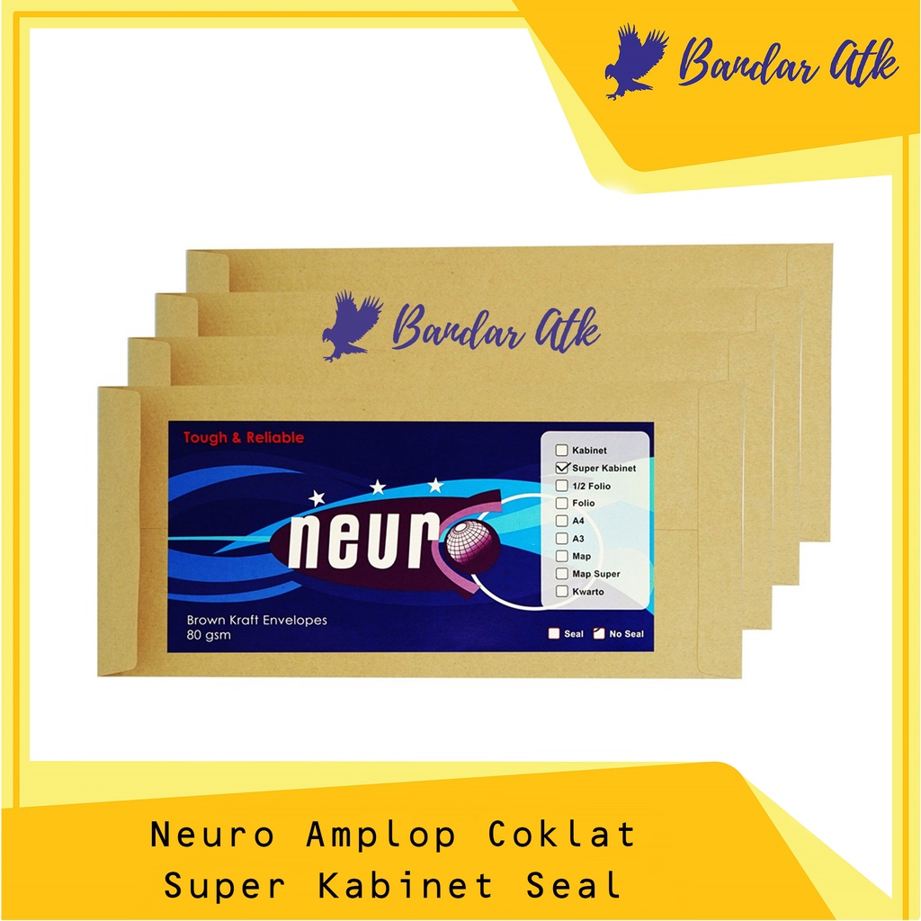 

NEURO Amplop Coklat SUPER KABINET SEAL - 14 x27 cm [1 PACK]
