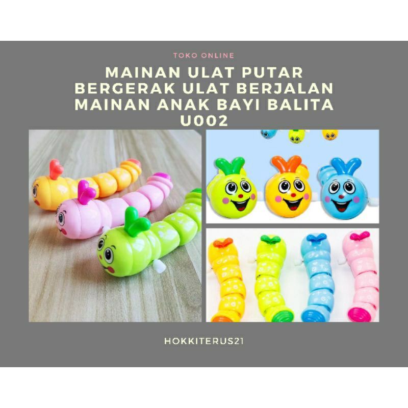 NEW PRODUCT!! BISA COD!! MAINAN ANAK ULAT PUTAR BERGERAK BERJALAN LUCU IMUT/ MAINAN ULAT GERAK LUCU