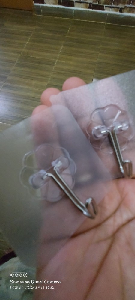 Hotp Gantungan Transparan Hook Hanger Baju Kamar Mandi Keramik Dapur