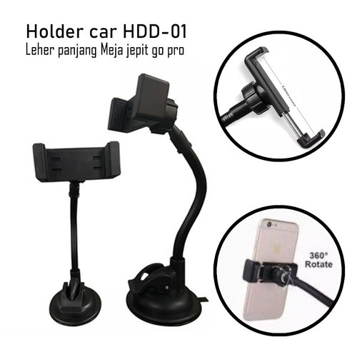 ACC Holder Hp Mobil HDD-01 360° Rotation Anti Slip Dudukan Car Holder HDD01