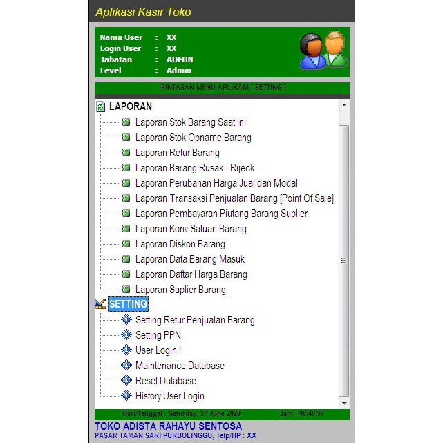 Source Code Aplikasi Penjualan Kasir Retail Toko