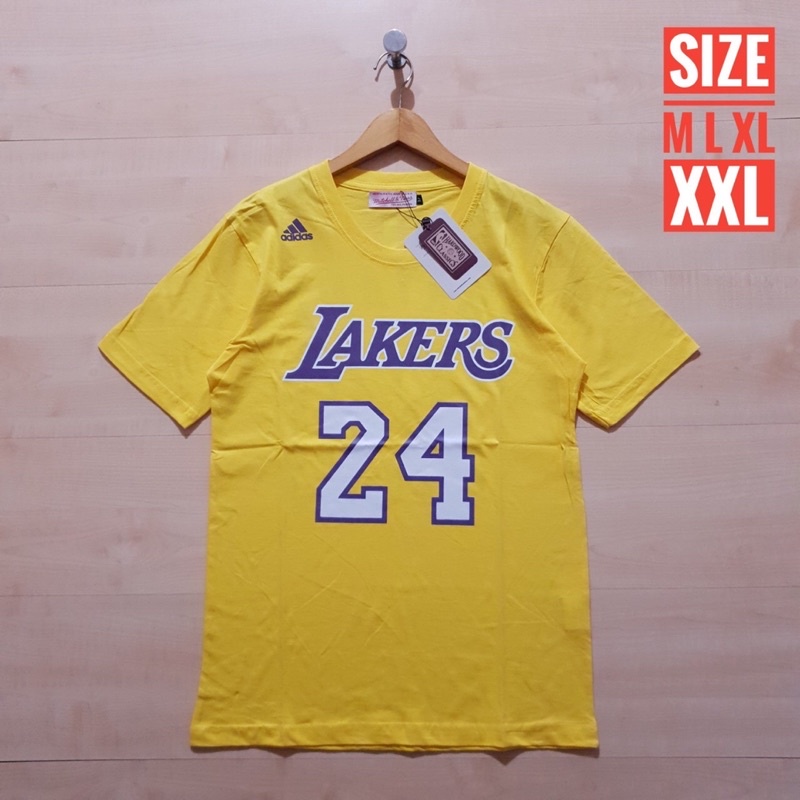 KAOS LAKERS KOBE BRYANT 24 KUNING ORIGINAL