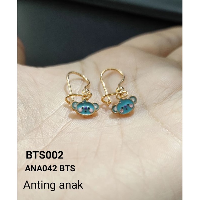 Anting Anak perempuan BTS Lucu Imut Perhiasan Fashion Import Kualitas Premium Anti Karat ANA042 GTHM