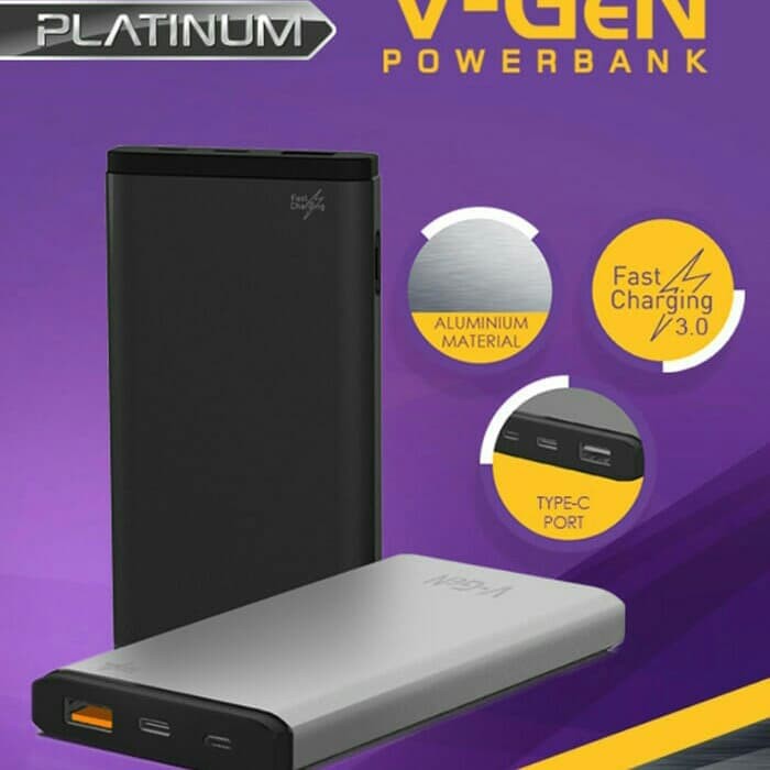 V-GEN Powerbank Fast Charing USB 3.0 Vgen 10000mah Original 10000 mah