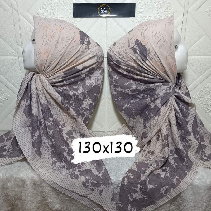 Hijab Salma Series Syar'i / hijab motif syar'i uk. 130x130 cm