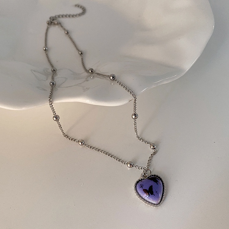 Kalung Liontin Bahan Alloy Desain Hati / Kelinci / Beruang Gaya Simple Untuk Wanita