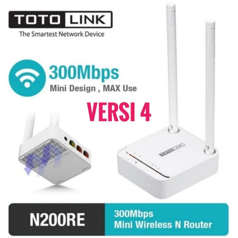 VERSI 4 TOTOLINK N200RE 300Mbps Mini Wireless N Router