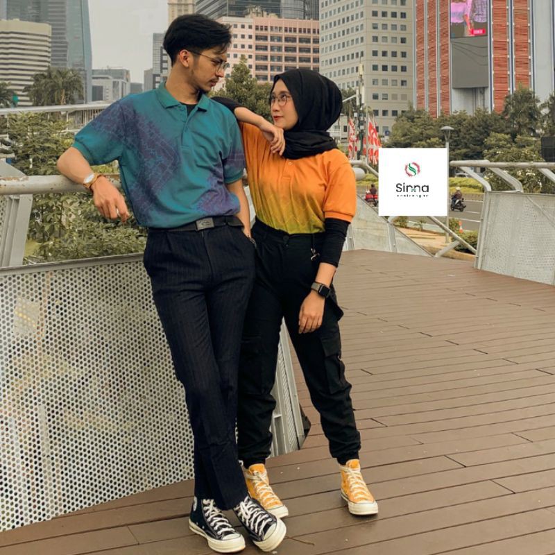 PO Kaos couple sarimbit batik sasirangan handmade kerah murah dingin adem nyaman unisex cewek cowok