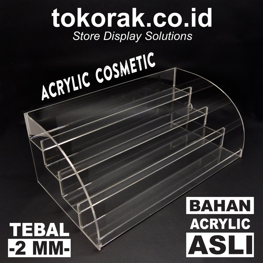 ACRYLIC COSMETIC AKRILIK MIKA TEMPAT LIPSTIK MAKEUP KUTEK ORGANIZER