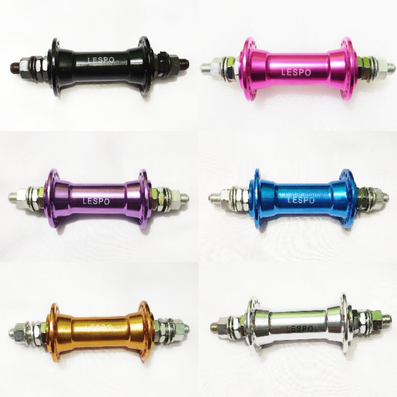 Hub depan Lespo Bearing - Alloy Front Hub Lespo - Hub hitam - Hub Fixie.Fedeal.Roadbike.Hybrid.Balap