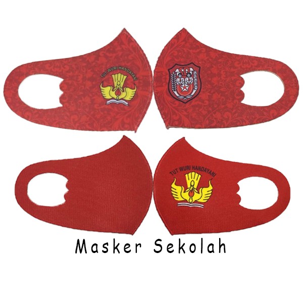 Masker Sekolah / Masker Anak Sekolah SD SMP MI / Masker Sekolah Batik / Masker Sekolah Polos