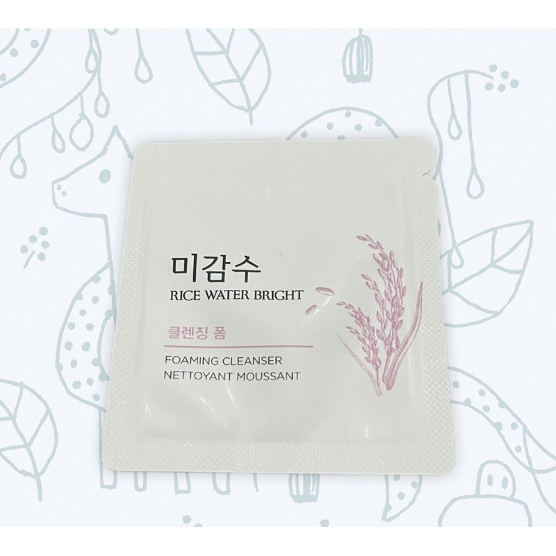 lTHE FACESHOP RICE WATER BRIGHT FOAMING CLEANSER (sample)