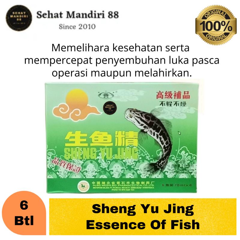 sheng yu jing essence of fish/sari pati ikan gabus 70ml  isi 6 botol