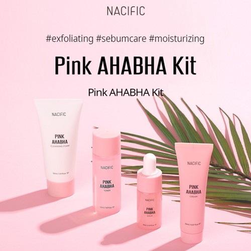 NACIFIC PINK AHA BHA KIT STARTER KIT DRY SKIN SKINCARE KULIT KERING EXP 2023-08-12