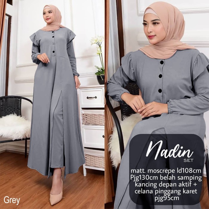 TERBARU       setelan wanita setelan bahan moscrepe baju setelan lebaran 2021 fenita