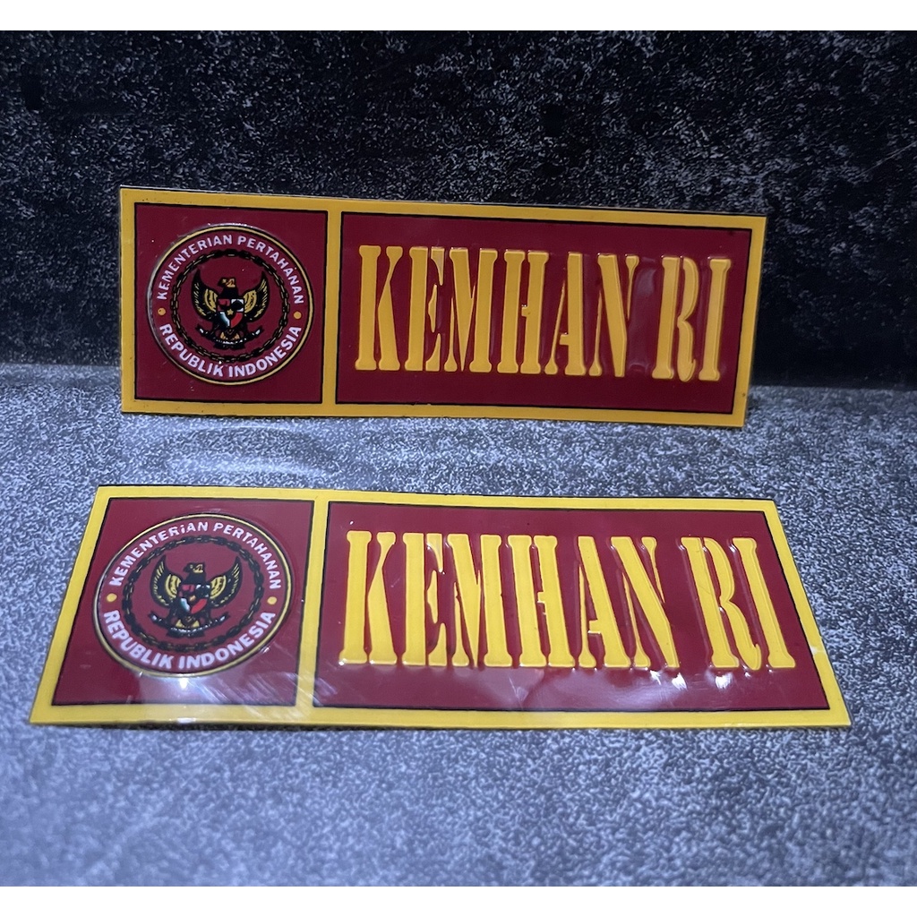 Sticker Plat Kementrian Pertahanan Baru 2022 (B) - Stiker Kemhan Baru - Sticker Plat