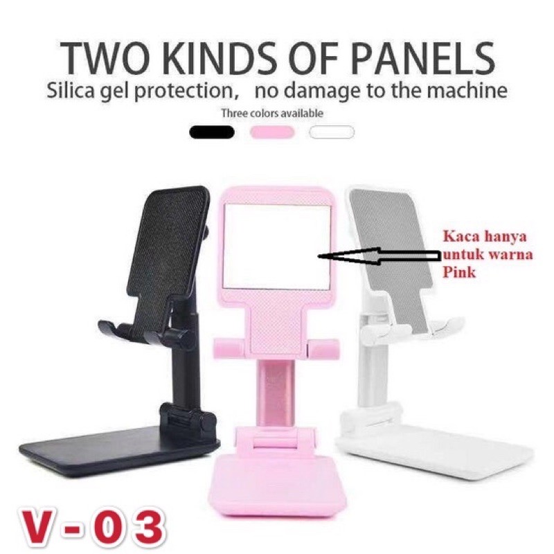 FOLDING DESKTOP SUPPORT STAND /Universal Phone Holder Handphone Dekstop/v01/v02/v03