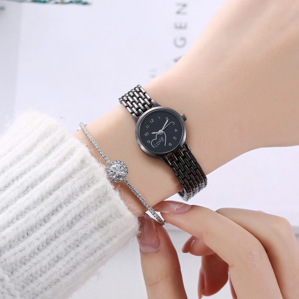 ✅COD  Jam Tangan WANITA RANTAI Jam Tangan Simple Casual Women Small Watch And High murah W200-2