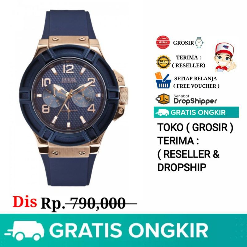 Jam Tangan Pria Merk Guess Original Authentic 100% W0247G3