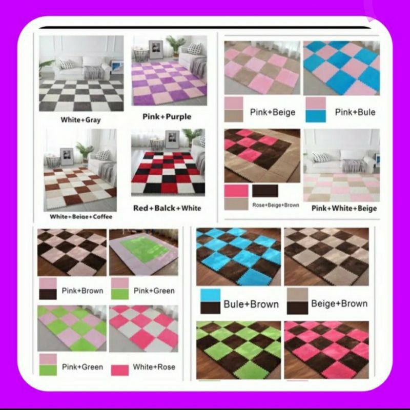 Alas Lantai Puzzle Evamat Karpet Bulu Busa Gabus Brudu Empuk Lembut Import Good Quality