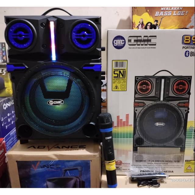 Jual SPEAKER BLUETOOTH GMC KARAOKE 897 R Shopee Indonesia