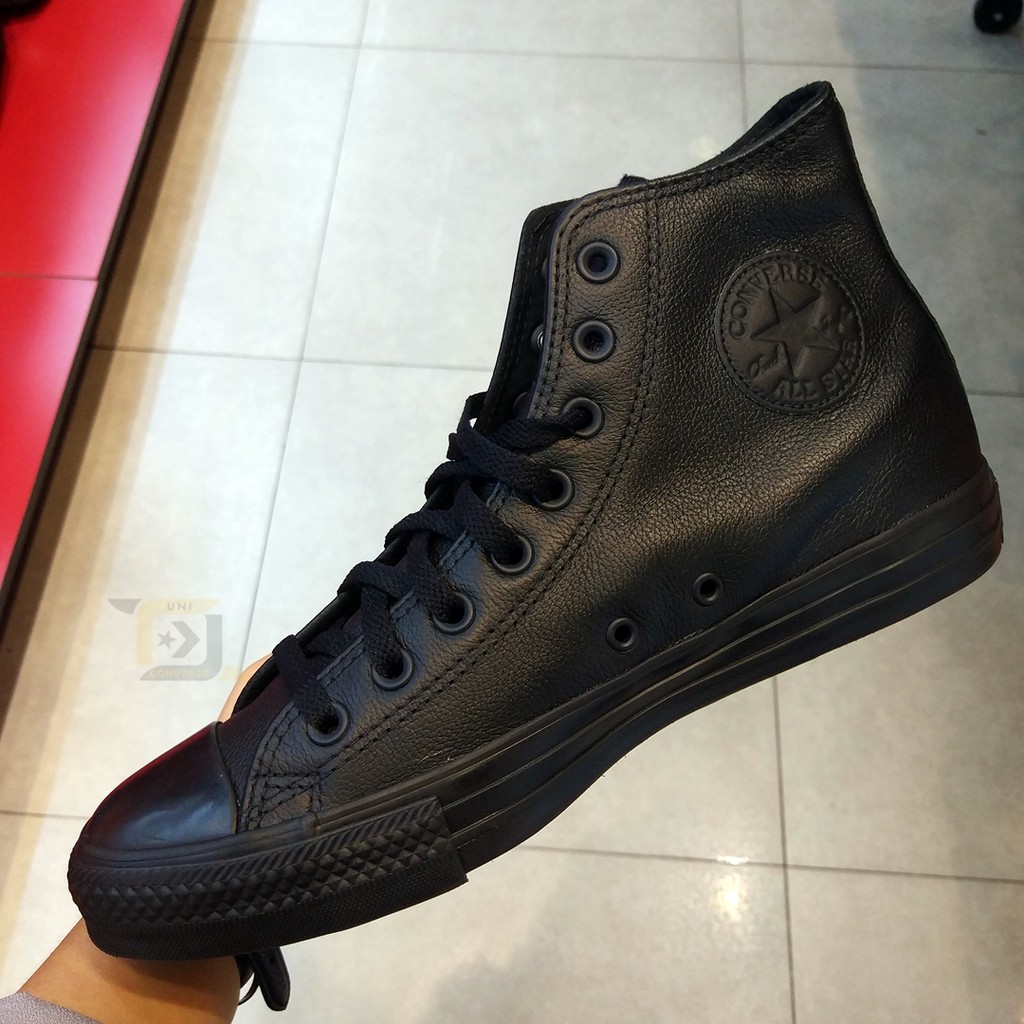 black leather chuck