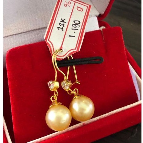 Anting korea anting panjang anting juntai korean style termurah cantik mutiara air laut asli lombok