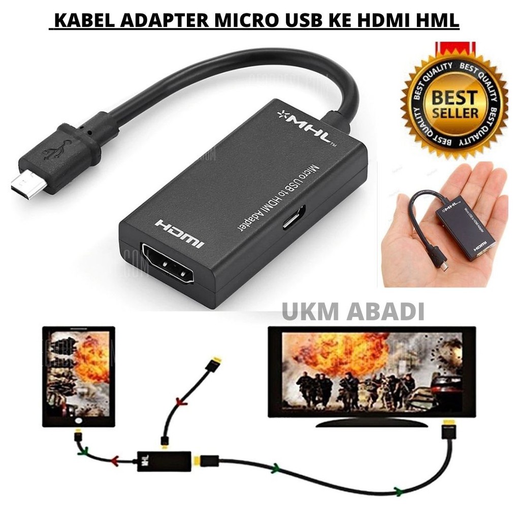 Kabel Adapter Konektor Converter Micro USB Ke HDMI MHD 111158