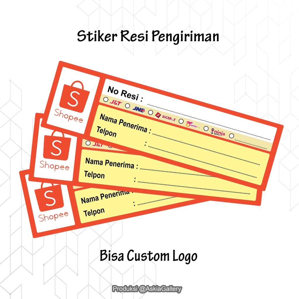 Jual Stiker Label Pengiriman Olshop Stiker Label Resi Pengiriman Shopee Indonesia 9676