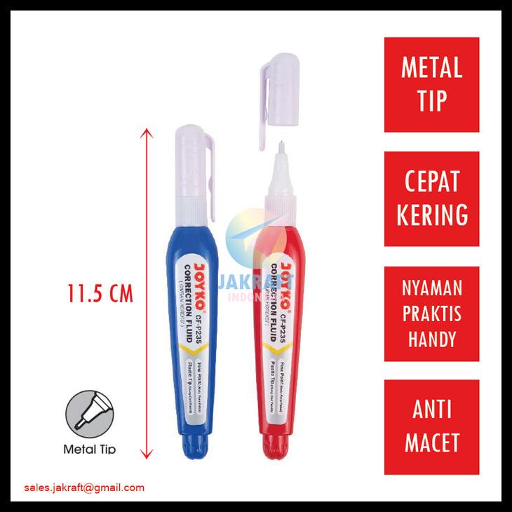 

Tip-X Tip Ex Cair Correction Fluid Joyko Cf-P235 Metal Tip Anti Macet Kode 1413