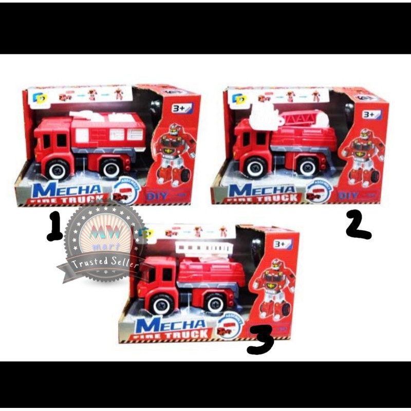 Mainan mobil jadi robot Mecha Fire Fire Truck