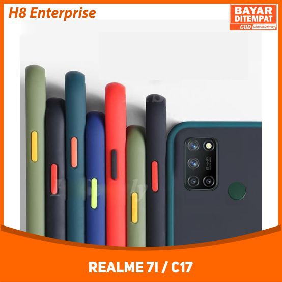 Case Realme 7i / C17 Silikon Soft Case Colored Frosted