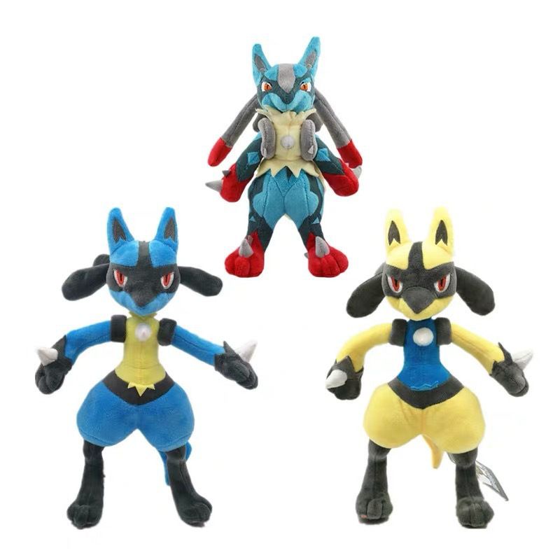 【Ready Stock】30cm Pokemon Shiny Luc Lucario Plush Doll Soft