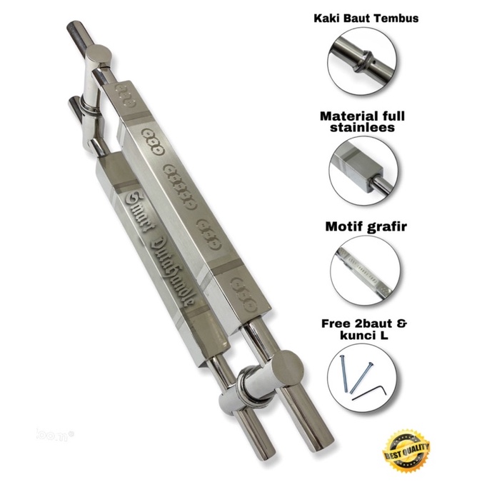 Pegangan Pintu Rumah / Handle Pintu Baut Tembus / Tarikan pintu kaca