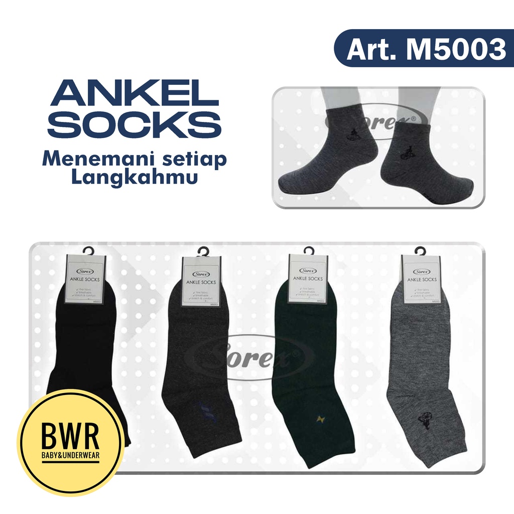 Kaos Kaki Sorex M5003 / 5003 Pria Dewasa Panjang Mata Kaki Motif Kaos Kaki Office fashion Murah | Bwr