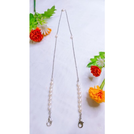 kalung masker mutiara asli air tawar