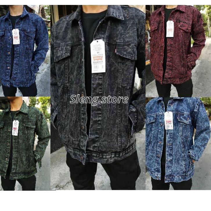 Top Produk.. Jaket Jeans Pria Jaket Denim Pria Dan Wanita Bahan Jeans Denim Tebal Premium Quality Br