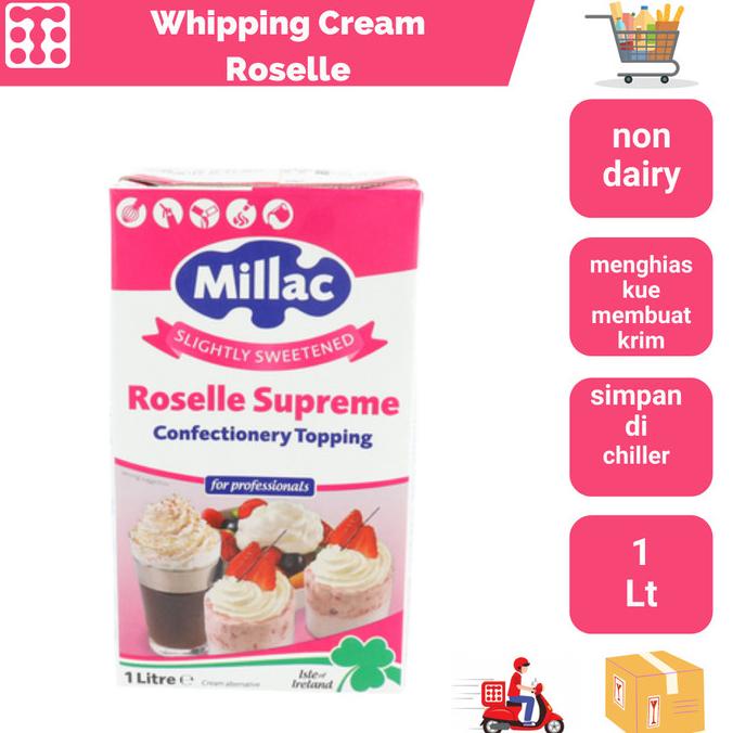 

(BISA COD) WHIPPING CREAM ROSELLE 1 LITER (KHUSUS GRAB DAN GOJEK)