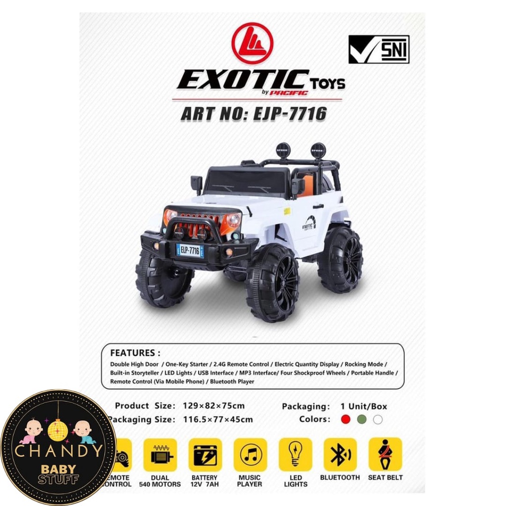 MOBIL JEEP AKI MAINAN ANAK EXOTIC EJP 7716, EJP 7725