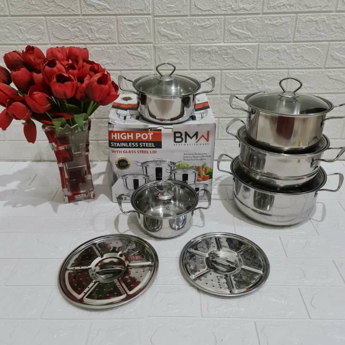 Panci Set Highpot Steamer BMW 12pcs