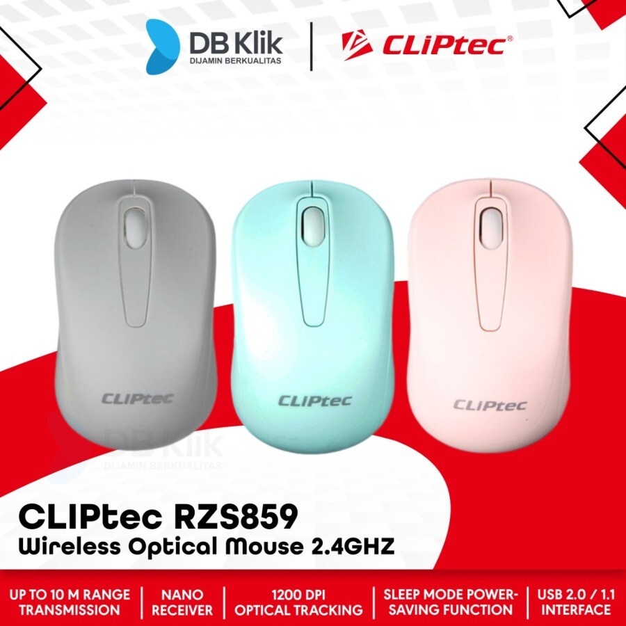 Mouse CLIPtec RZS859 Wireless Optical 2.4GHz 1200DPI